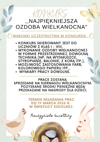 Konkurs wielkanocny 2024 - plakat