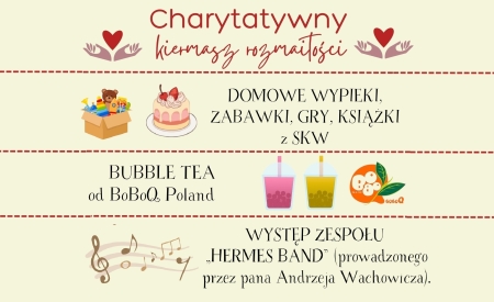Charytatywny kiermasz rozmaitości i występ ,,Hermes Band'' - 11 marca 2026 r.
