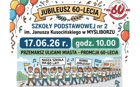 Przemarsz ulicami miasta z okazji Jubileuszu 60-lecia SP2