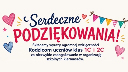Podziękowania od kl. 1c i 2c
