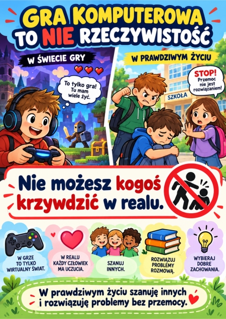 Gra komputerowa to nie rzeczywistość!
