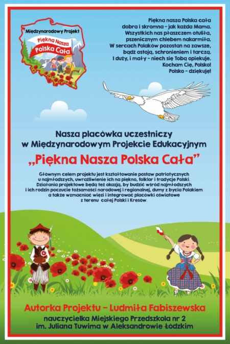 Piękna nasza Polska cała - projekt w oddziałach przedszkolnych